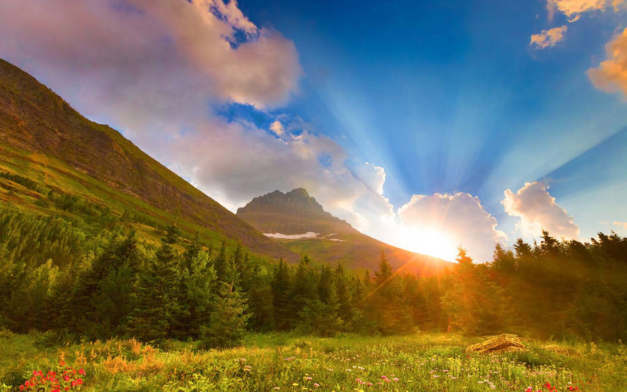 Heavens And Clouds In Morning Glory Wallpaper