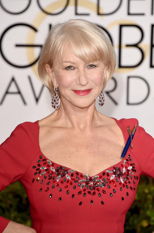 Helen Mirren Attends Golden Globes Awards Wallpaper