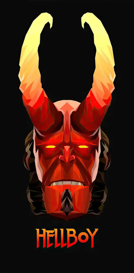 Hellboy Geometric Art Wallpaper