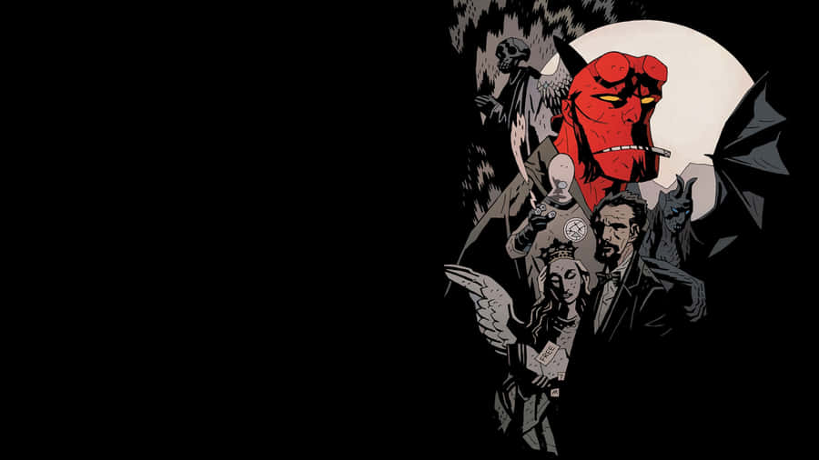 Hellboyand Team Comic Artwork Wallpaper