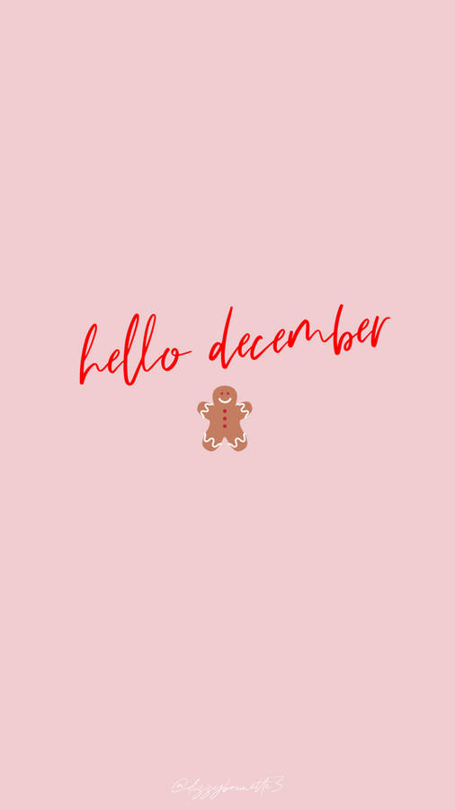 Hello December Christmas Phone Wallpaper