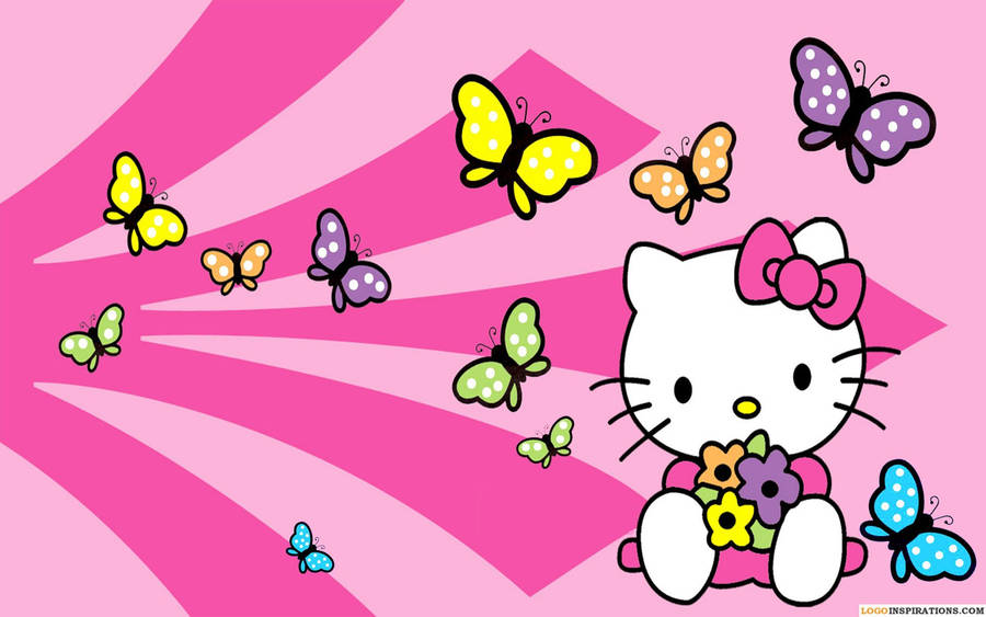 Hello Kitty Butterfly Wallpaper