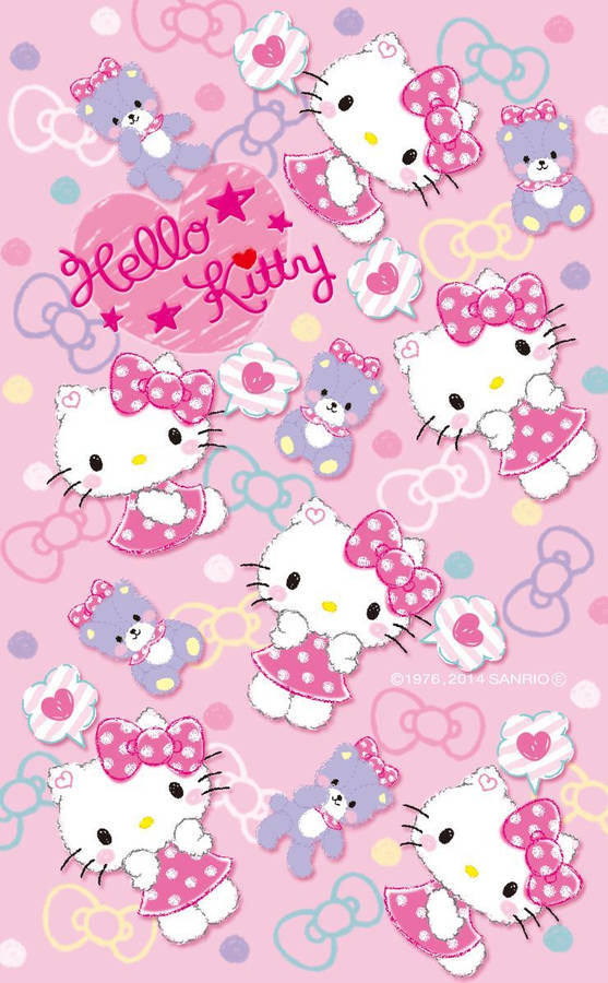 Hello Kitty In Color Pencil Wallpaper