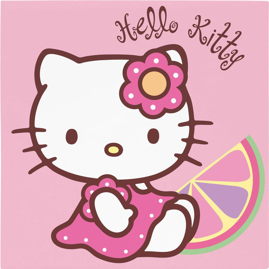 Hello Kitty In Pink Dress Wallpaper