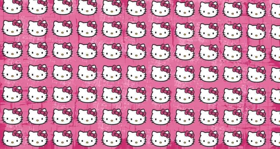 Hello Kitty Laptop Pink Collage Wallpaper