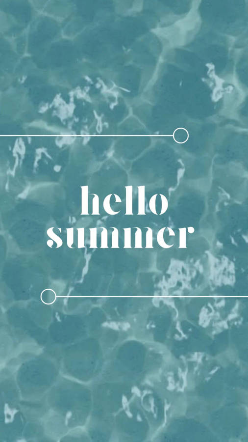 Hello Summer Iphone Blue Wallpaper
