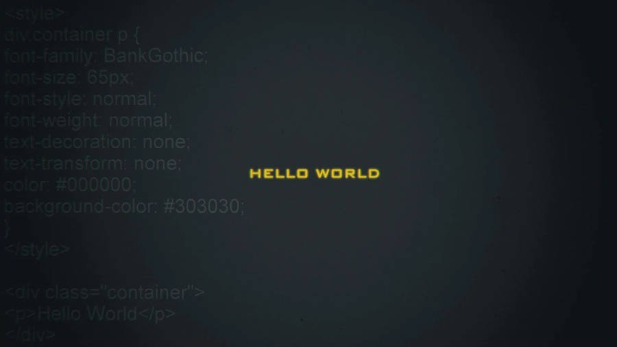 Hello World Computer Command Wallpaper