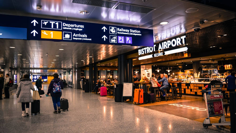 Helsinki Airport Shop Interior Wallpaper