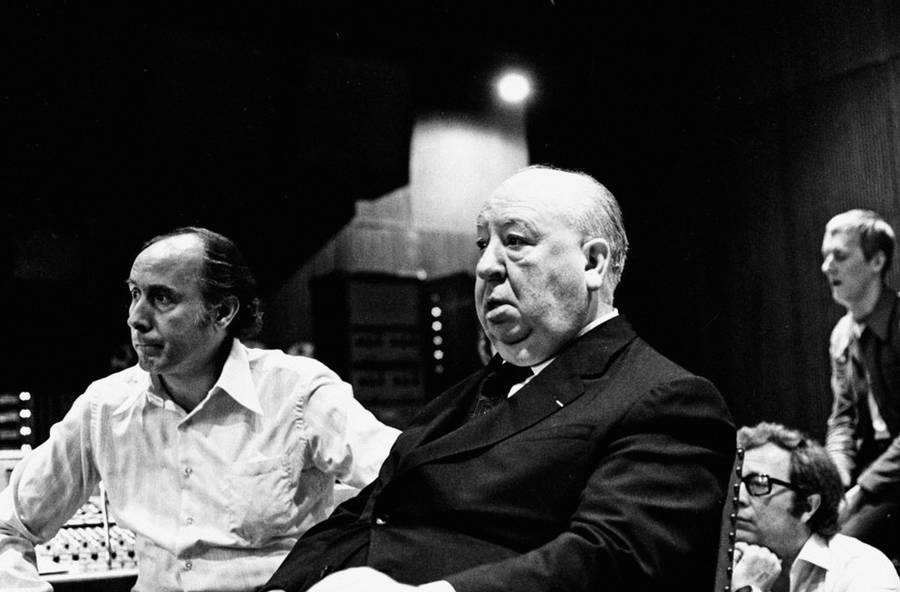 Henry Mancini And Alfred Hitchcock 1972 Portrait Wallpaper