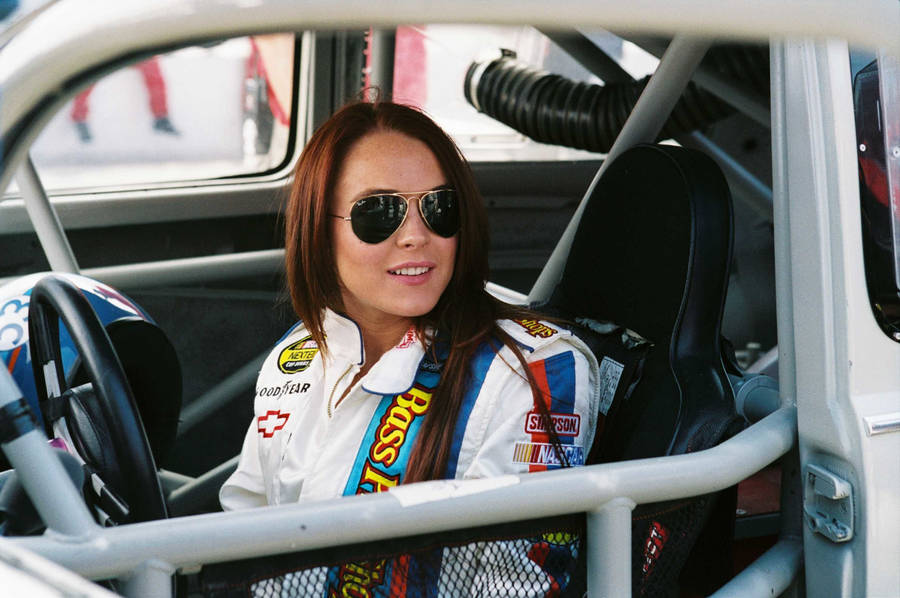 Herbie Fully Loaded Lindsay Lohan Driver's Seat Wallpaper