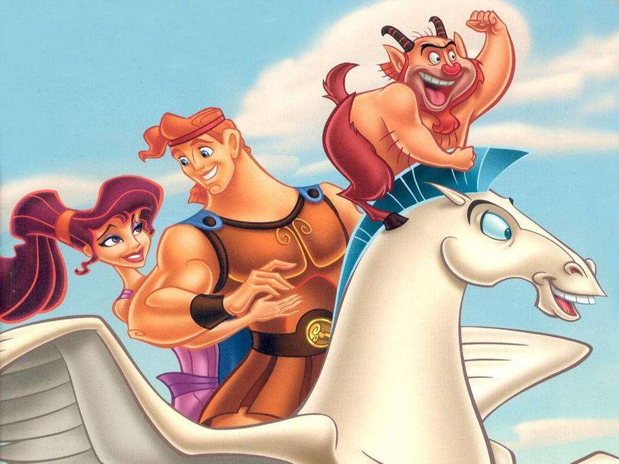 Hercules Riding Pegasus Wallpaper