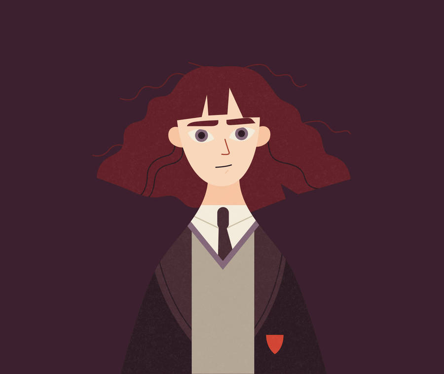 Hermione Granger Cartoon Art Wallpaper