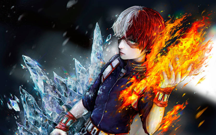 Hero Cute Todoroki Of Two Elements Wallpaper