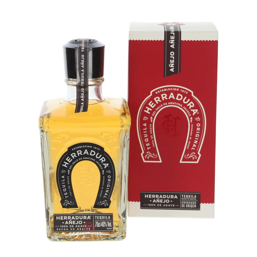 Herradura Anejo Tequila Bottleand Box Wallpaper