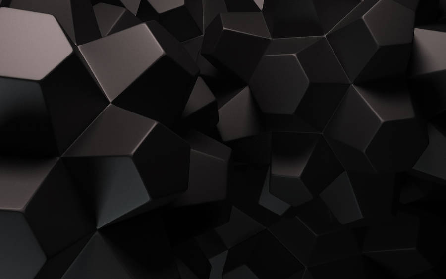 Hexagonal Black 3d Wallpaper