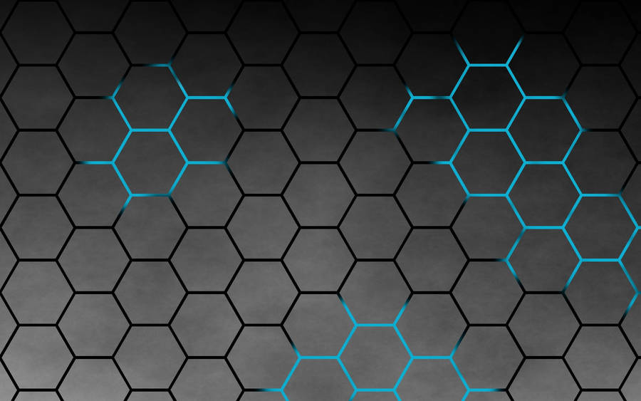 Hexagonal Pattern With Cool Colors Wallpaper