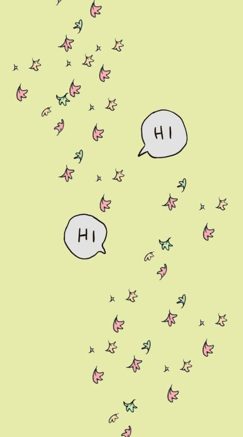 Hi In Speech Bubbles Wallpaper