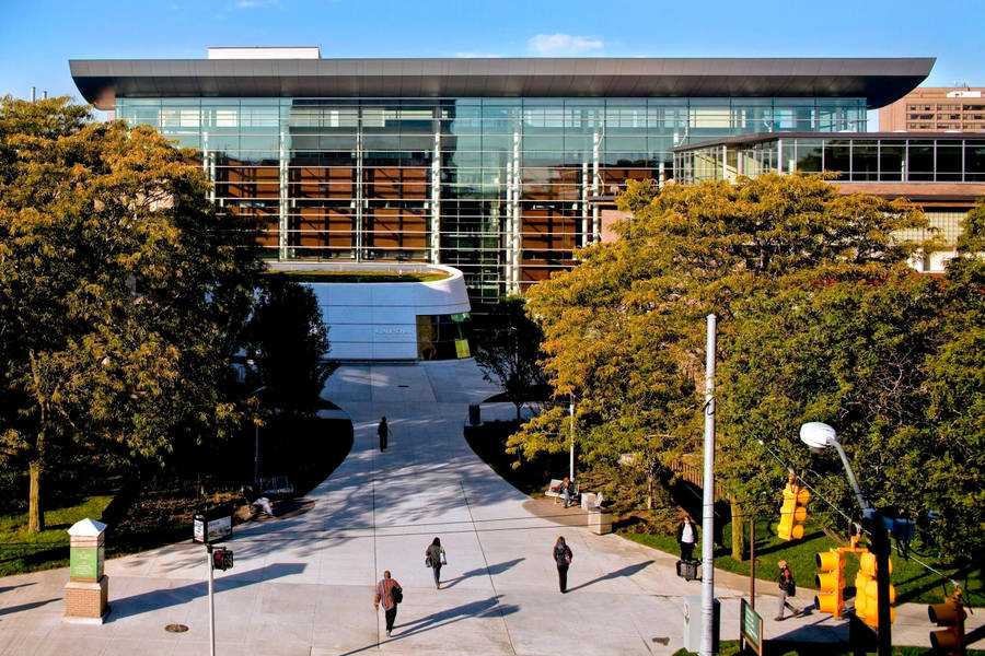 High-angle Shot Wayne State University Campus Wallpaper