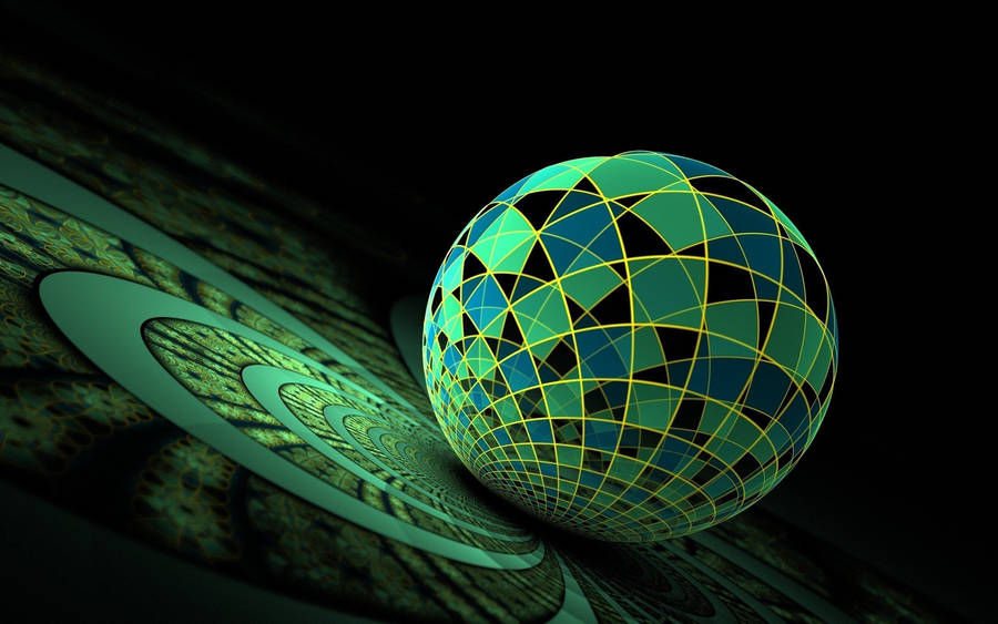 High Res Green Patterned Ball Wallpaper