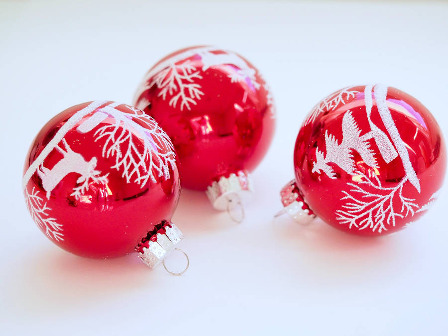 High Resolution Detailed Christmas Balls Wallpaper