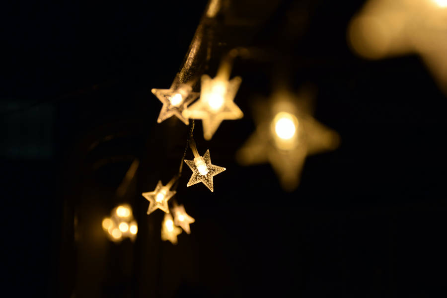 High Resolution Star String Lights Wallpaper