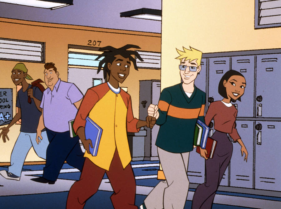 High School Static Shock Cartoon Still Wallpaper