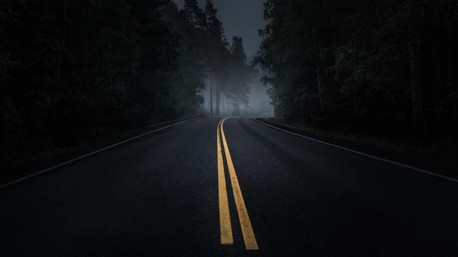 Highway Covered In Shadow Wallpaper