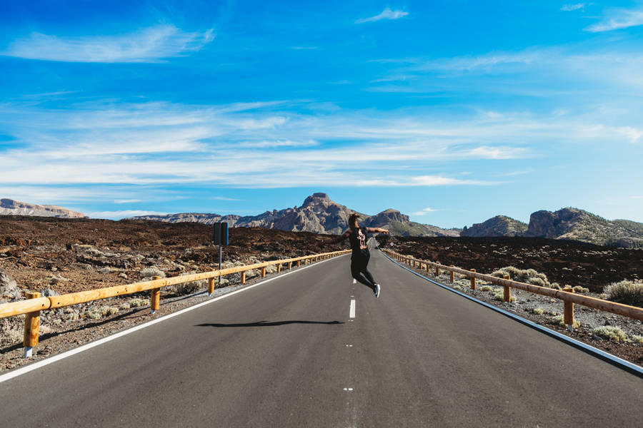 Highway Jumping Wallpaper