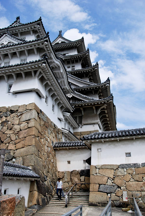 Himeji Castle From Within Its Premises Wallpaper
