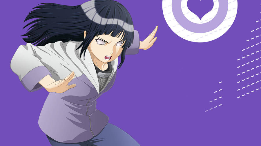 Hinata Hyuga Angry Purple Wallpaper