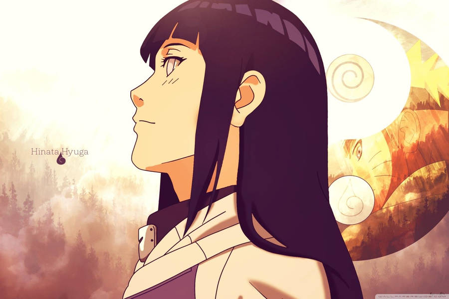 Hinata Hyuga Distant Gaze Wallpaper