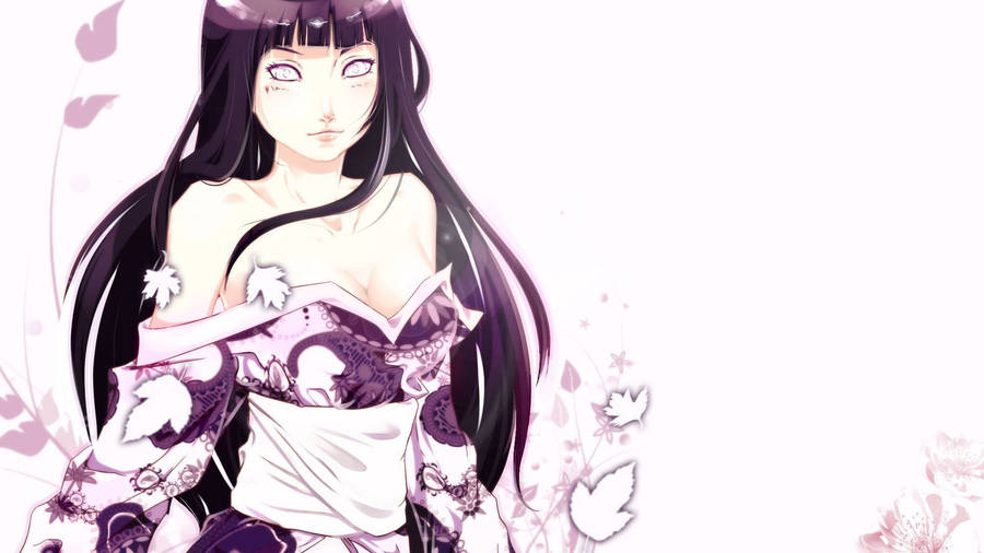 Hinata Hyuga Stunning In A Revealing Dress Wallpaper