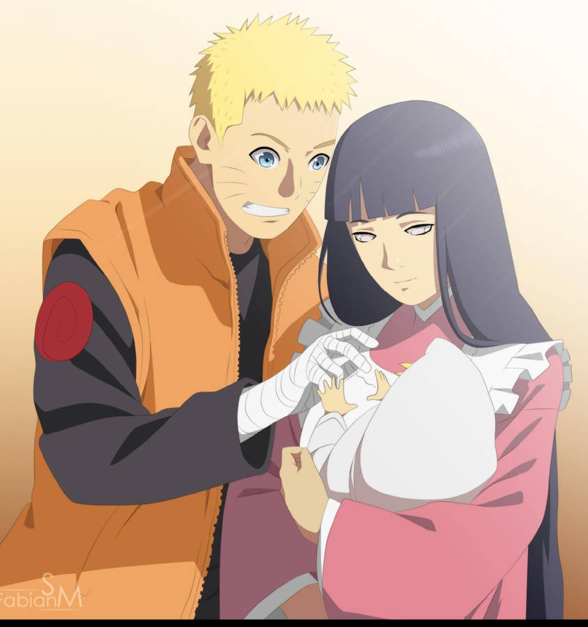 Hinata Hyuga With Family Wallpaper