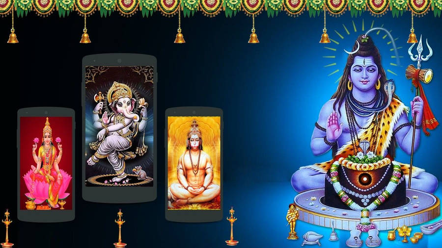 Hindu God Digital Art Wallpaper