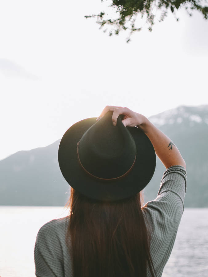 Hipster Fedora Hat Under Light Wallpaper