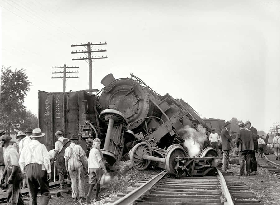 Historic Train Derailment Wallpaper