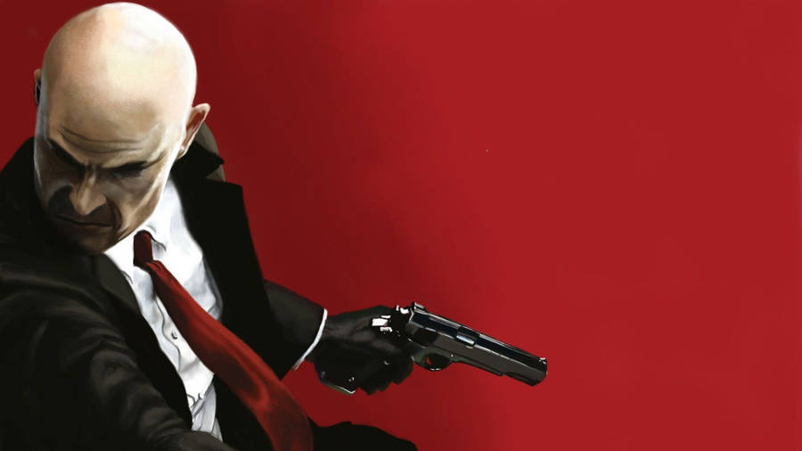 Hitman Absolution Agent 47 Black Handgun Wallpaper