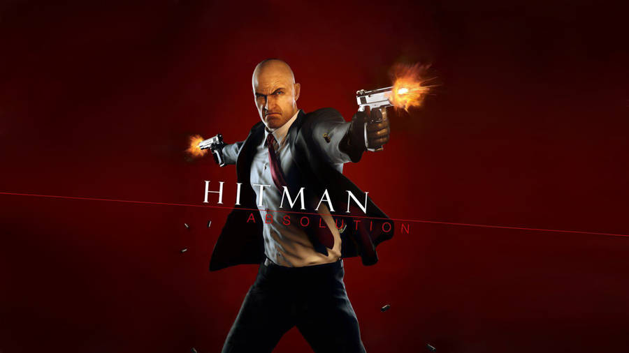 Hitman Absolution Agent 47 Firing Gun Wallpaper