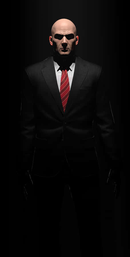 Hitman Agent 47 Staring From The Dark Wallpaper