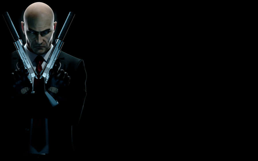 Hitman Minimalist Black Desktop Wallpaper