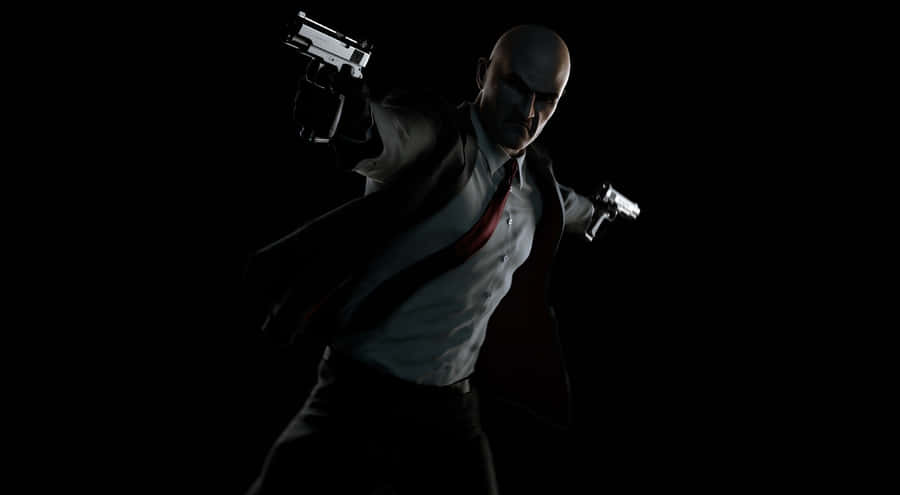Hitman Shooting Both Desktop Wallpaper