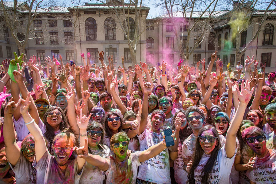 Holi Celebration At Carnegie Mellon University Wallpaper