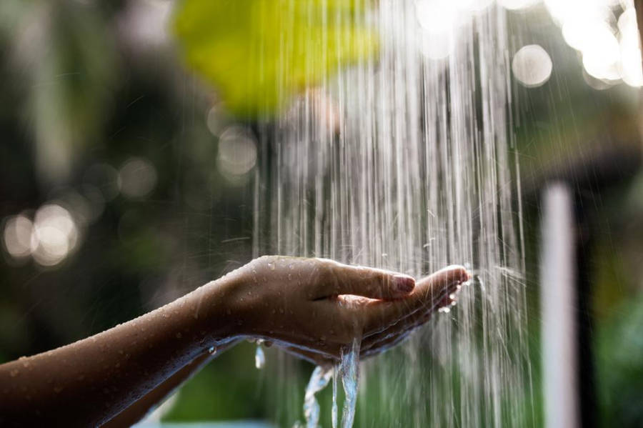 Holistic Hand Under Water Wallpaper