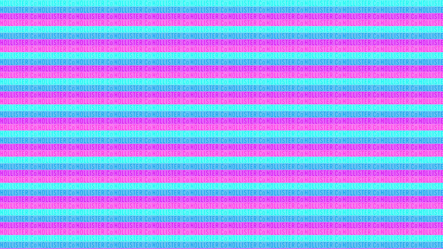 Hollister Neon Pink And Blue Poster Wallpaper