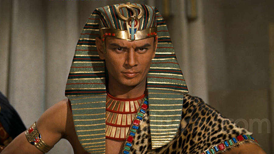 Hollywood Actor Yul Brynner As Pharaoh Ramses Wallpaper