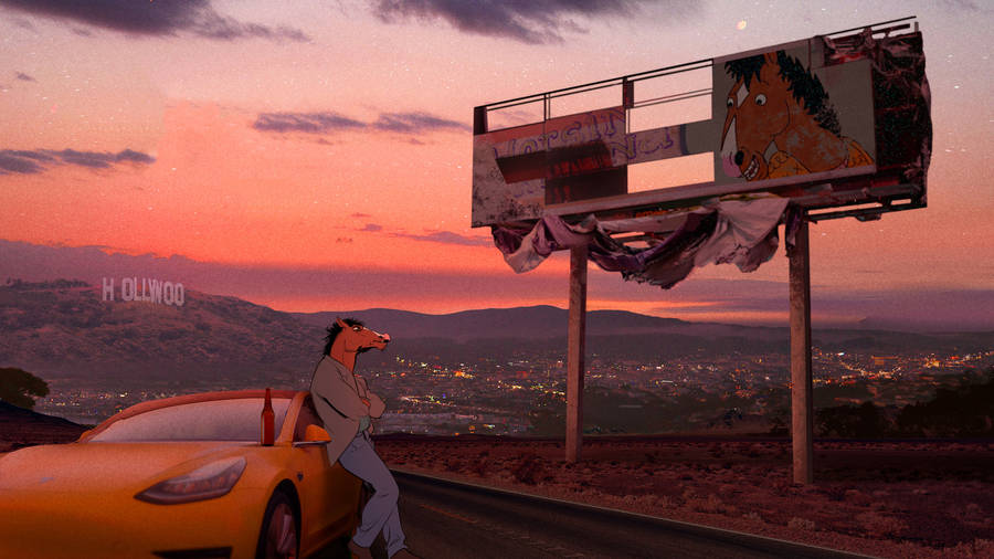 Hollywood Bojack Horseman Sunset Wallpaper