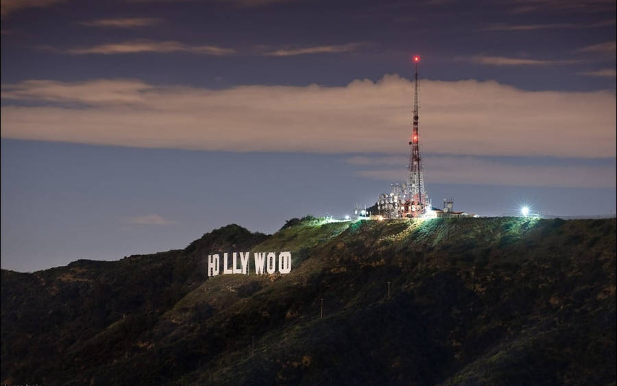 Hollywood La Night View Wallpaper