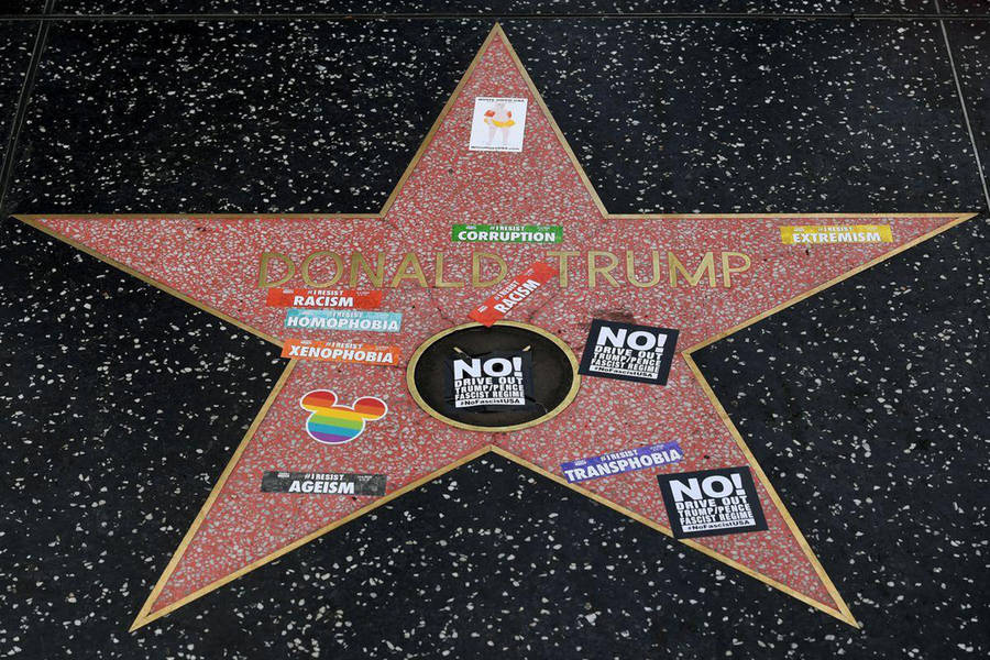 Hollywood Walk Of Fame Trump Star Wallpaper