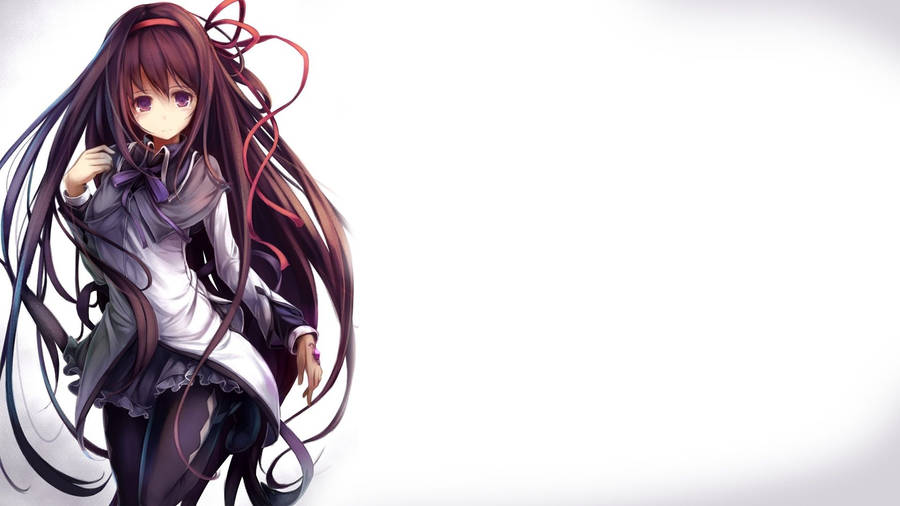 Homura Akemi Girly Cartoon Wallpaper