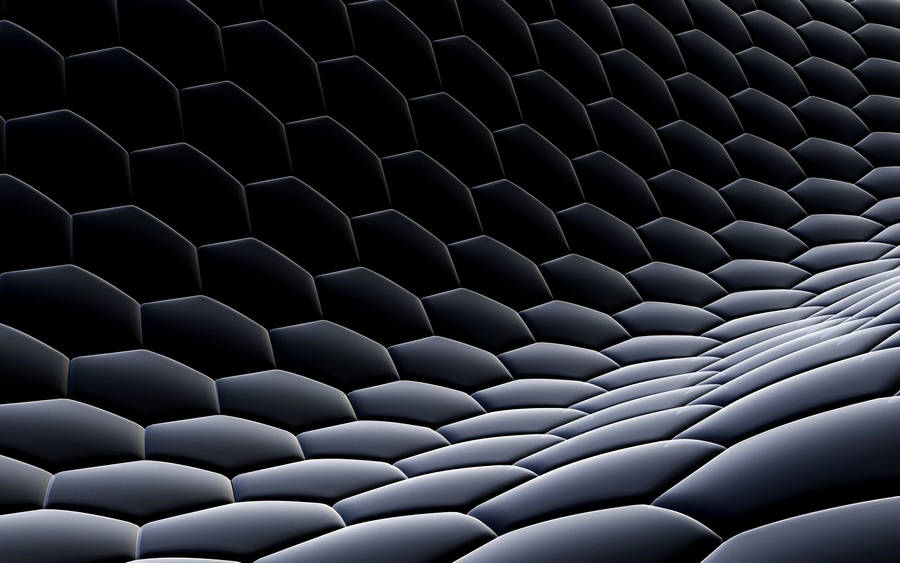 Honeycomb Black 3d Wallpaper